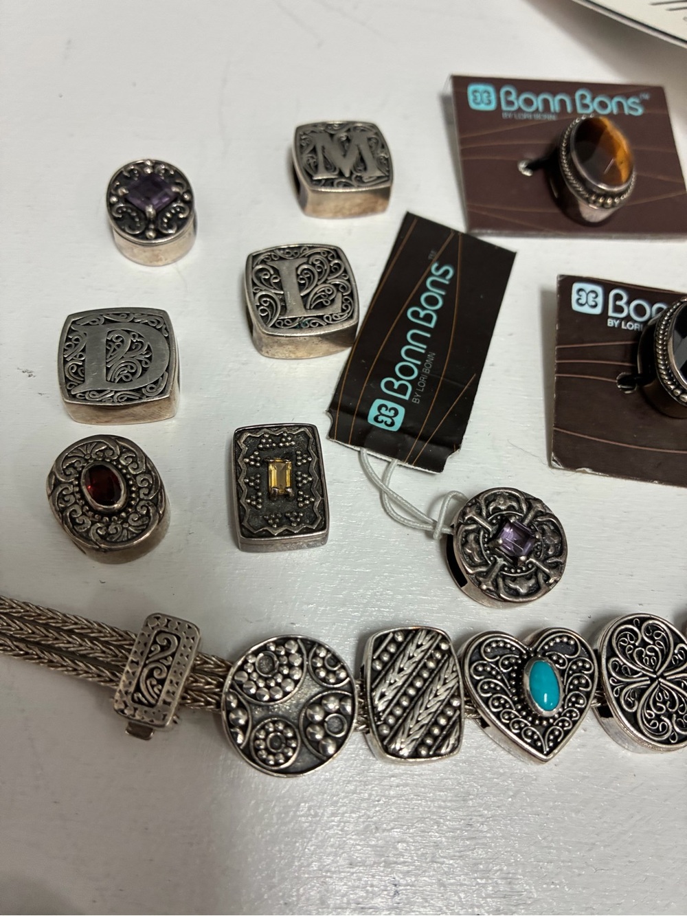 Lori Bonn Sterling Silver Charm Bracelet - You Pick the 5 Charms - Picture 4 of 7